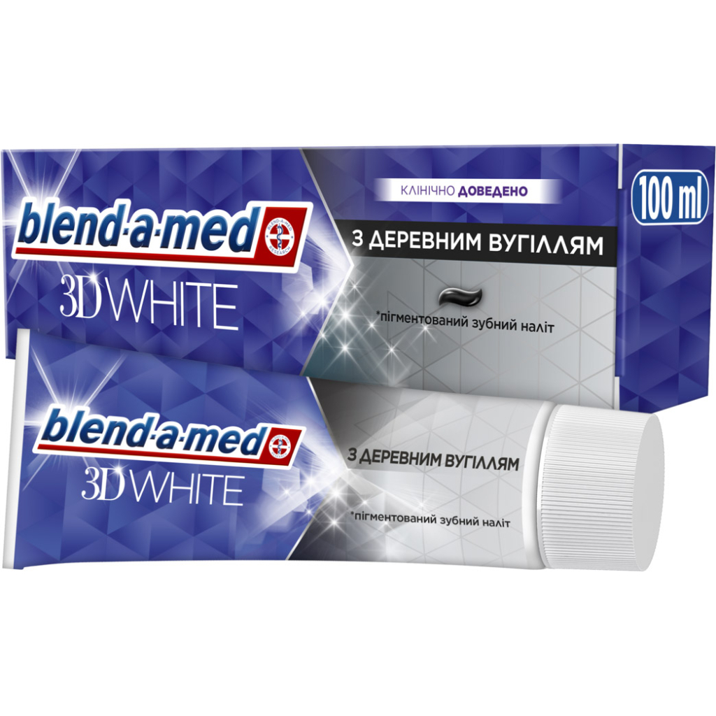 Зубна паста Blend-a-med 3D White З деревним вугіллям 100 мл (8006540793046) - зображення 1