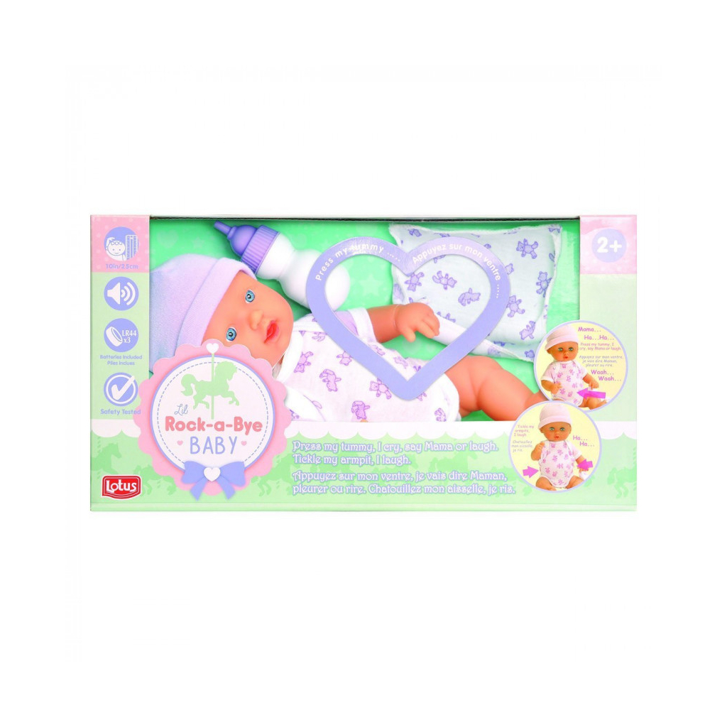 Пупс Lotus функціональний з аксесуарами 25 см , фіолетовий (6534093) - зображення 1