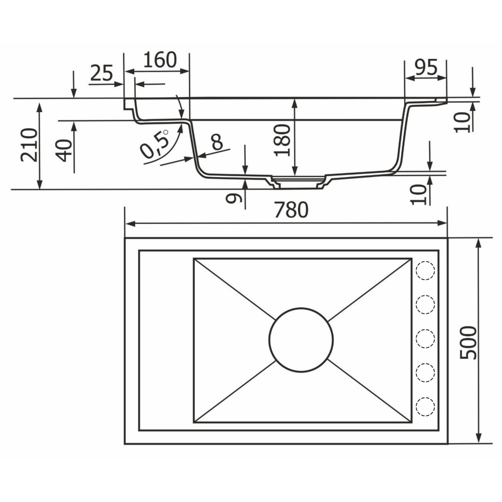 Мийка кухонна GRANADO Royal Artes grafito (+ подрібнювач Algar 1000 + змішувач Ferrol inox + дозатор Redondo inox + ко (ksg1309) - зображення 12