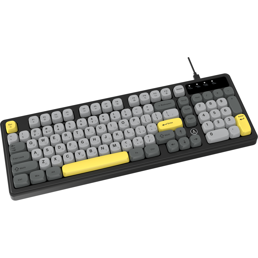 Клавіатура Ajazz AF98 USB UA Black/Grey/Yellow (AF98-BGY) - зображення 5