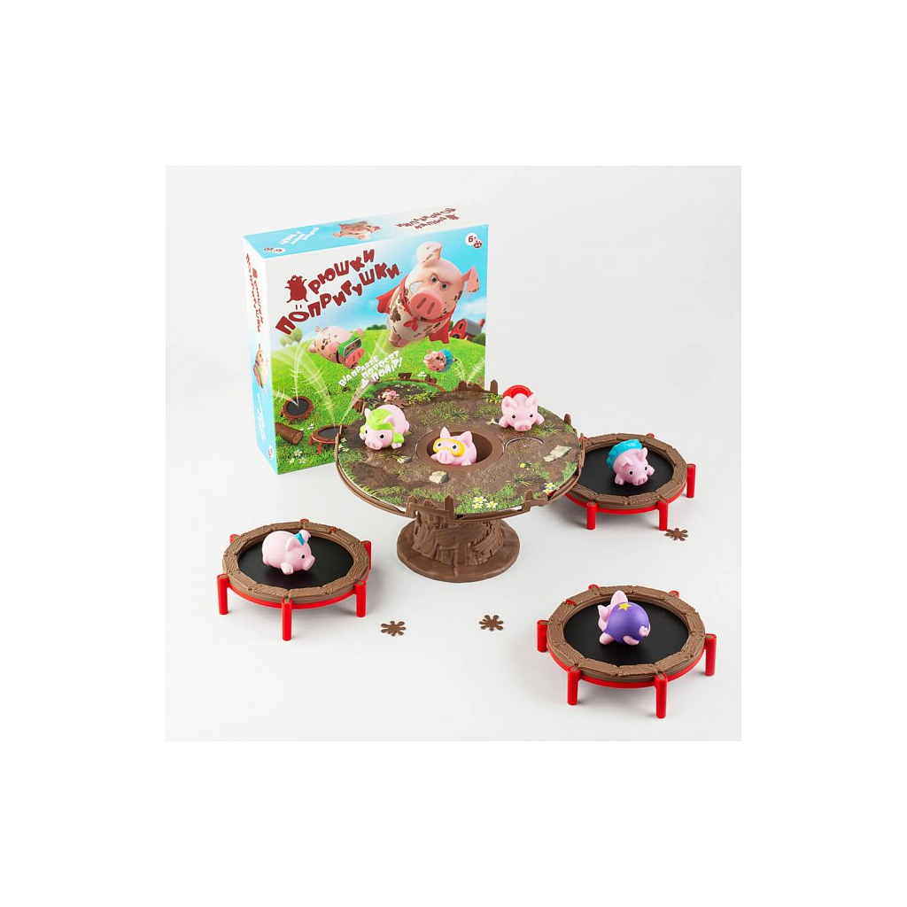 Настільна гра Fun Games Shop Хрюшки - Попригушки (Pigs on Trampolines) (укр.) (FGS63) - зображення 3