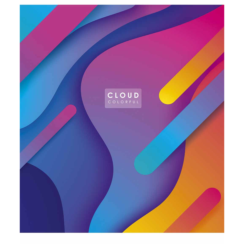 Зошит Школярик Cloud colorful 48 аркушів клітинка (048-3161K) - зображення 2