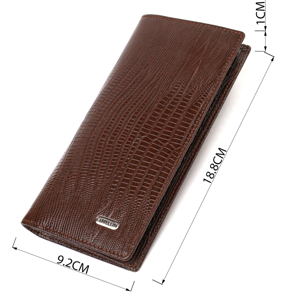 Гаманець Canpellini Без застібки з натуральної шкіри Коричневий (21903) - зображення 3