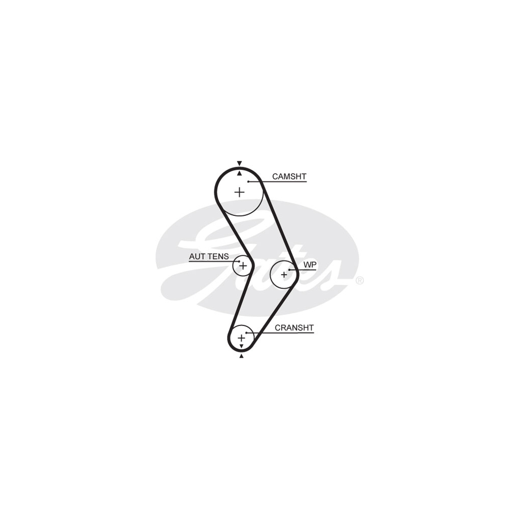 Комплект ременя ГРМ з помпой Gates KP15662XS - зображення 2