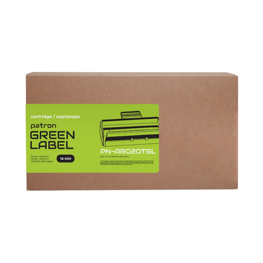 Тонер-картридж Patron Sharp AR-020T/AR-020LT Green Label (PN-AR020TGL) - зображення 2