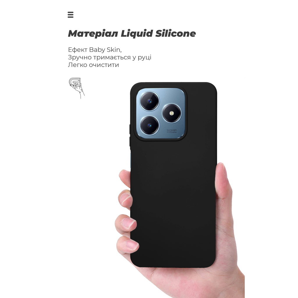 Чохол до мобільного телефона Armorstandart ICON Realme C63 4G / C61 4G / Note 60 4G / Note 60x 4G Black (ARM83024) - зображення 7