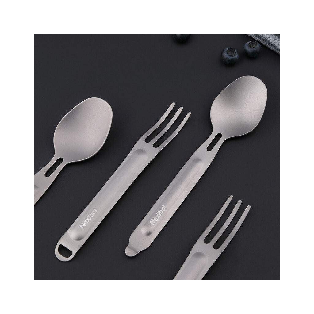 Ложка-виделка туристична NexTool Outdoor Spoon Fork (NE0124) - зображення 8