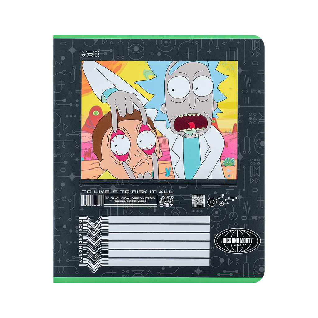 Зошит Kite Rick and Morty 18 аркушів, клітинка (RM24-236) - зображення 9