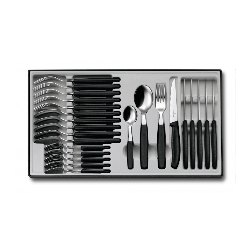 Набір столових приборів Victorinox SwissClassic Table Set 24 шт Black (6.7233.24) - зображення 1