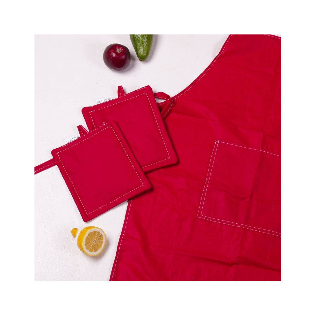 Фартух MirSon Набір 19-1655 Edmonda бязь дві прихватки + дві рукавички-прихватки + фартух (2200006752806) - зображення 4