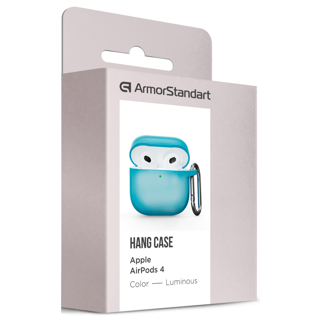 Чохол для навушників Armorstandart Hang Case для Apple AirPods 4 Luminous (ARM81285) - изображение 4