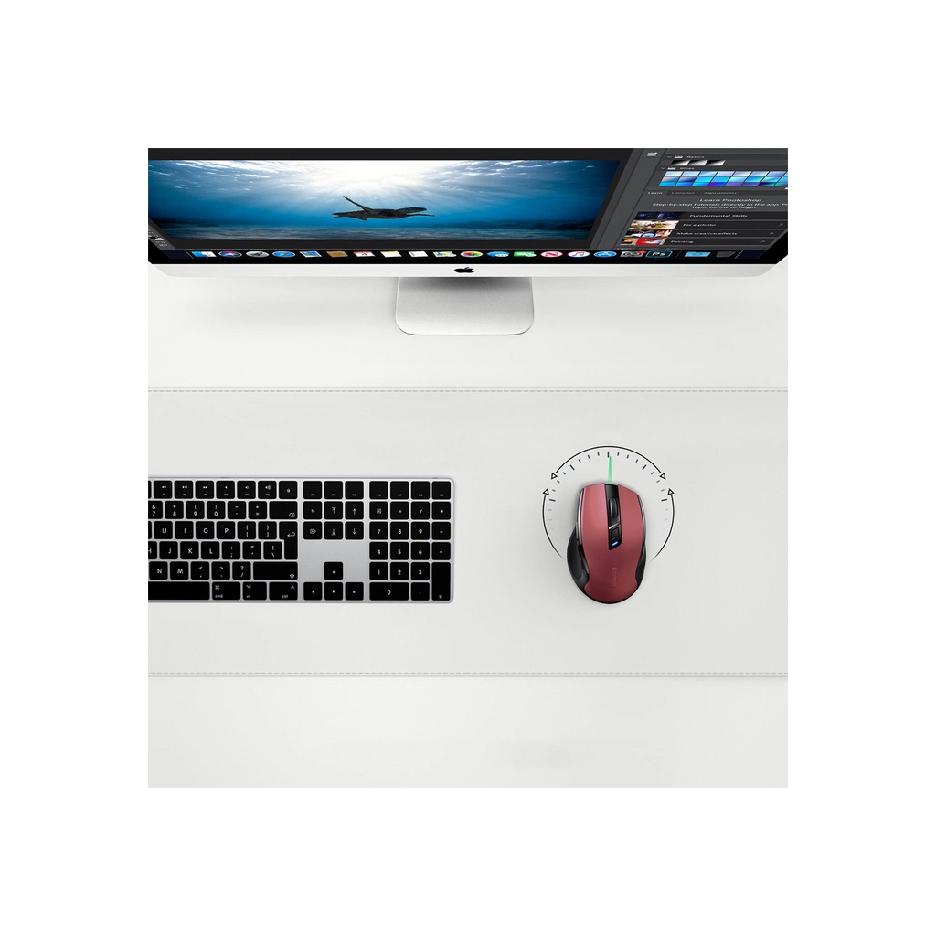 Мишка Ugreen MU006 Ergonomic Wireless Red/Black (25752) - зображення 6