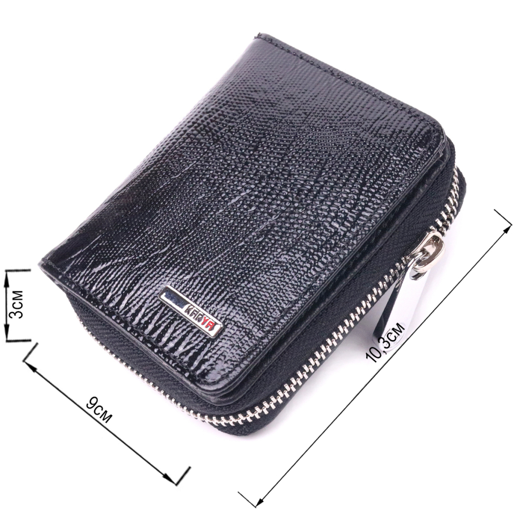 Гаманець Karya З натуральної шкіри Чорний (21411) - зображення 4