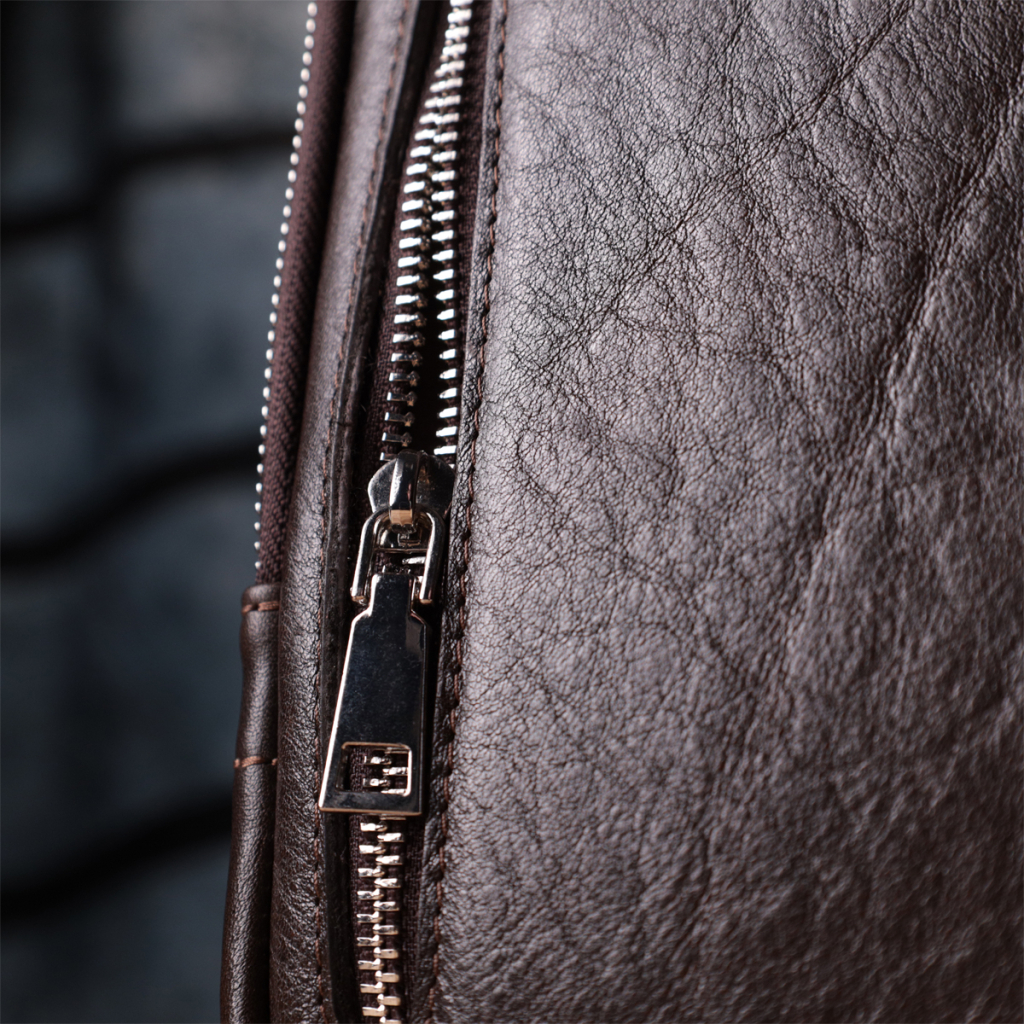 Сумка Grande Pelle Бананка з гладкої натуральної шкіри Коричнева (22880) - зображення 12