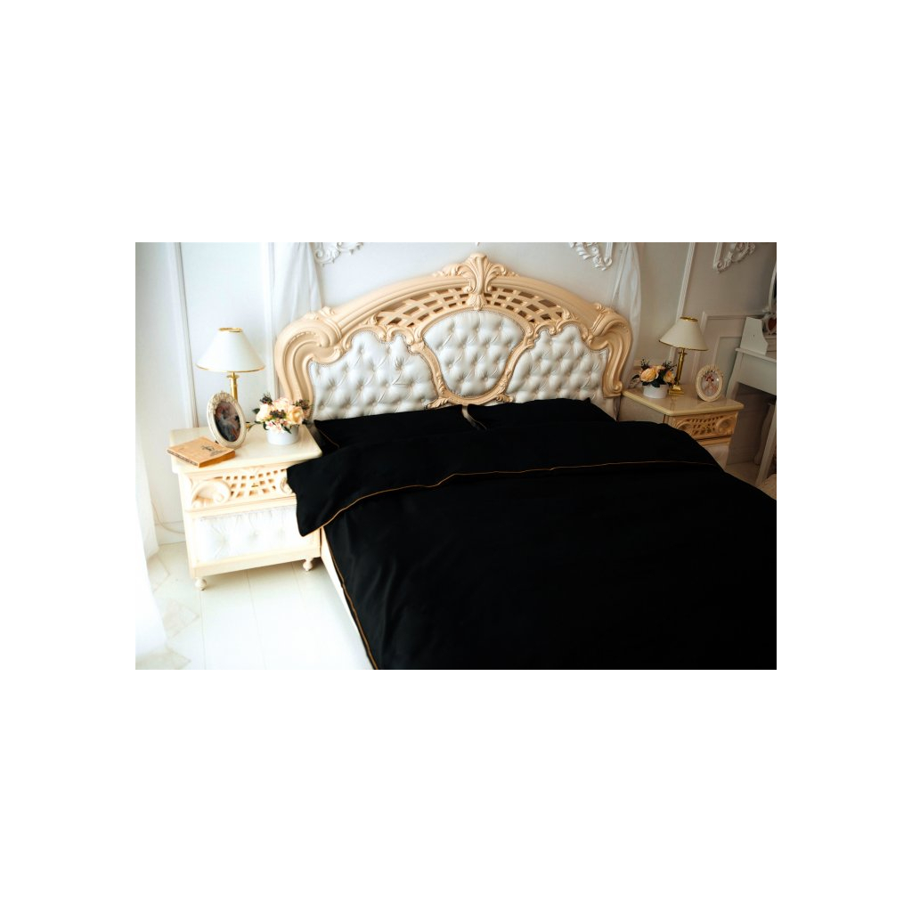 Постільна білизна MirSon Сатин Premium Corner Black Pearl 143х210 (2200001484306) - изображение 2