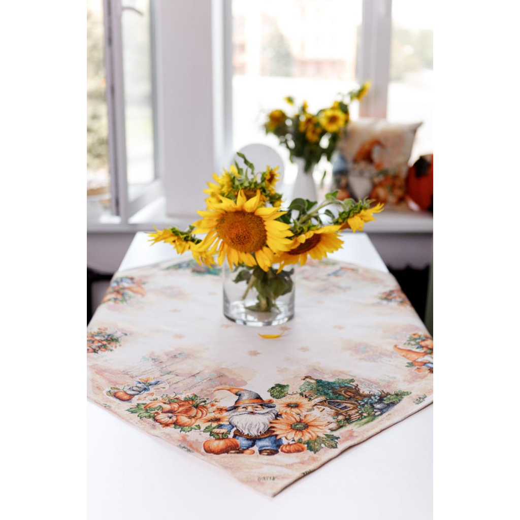 Скатертина Прованс гобеленова Гарбузові гноми 95х100 (036303) - зображення 7