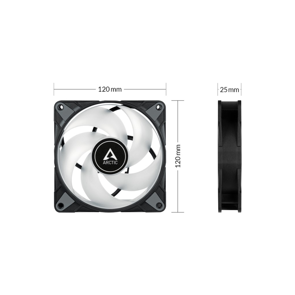 Кулер до корпусу Arctic P12 PWM PST RGB (ACFAN00230A) - зображення 5