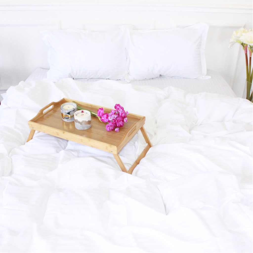 Постільна білизна MirSon Satin Stripe 30-0001 White 200х220 Євро (2200005245682) - зображення 3