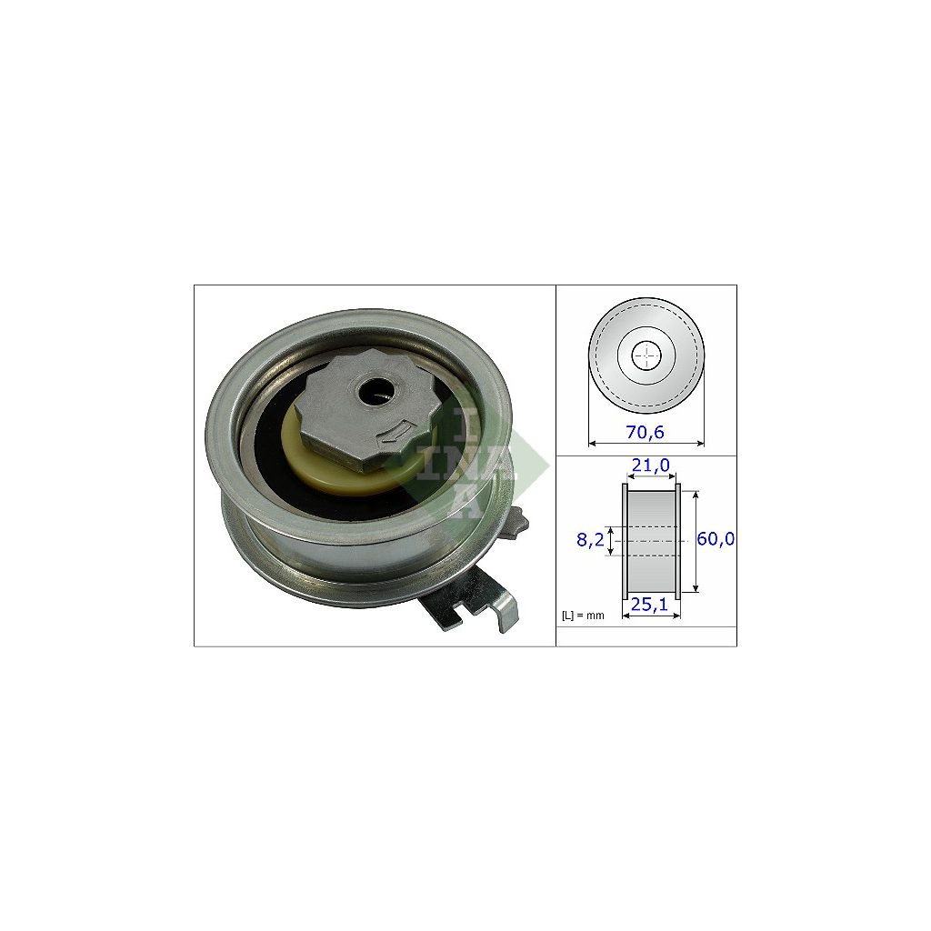 Ролик натягувача ременя INA 531 0882 10 - зображення 1