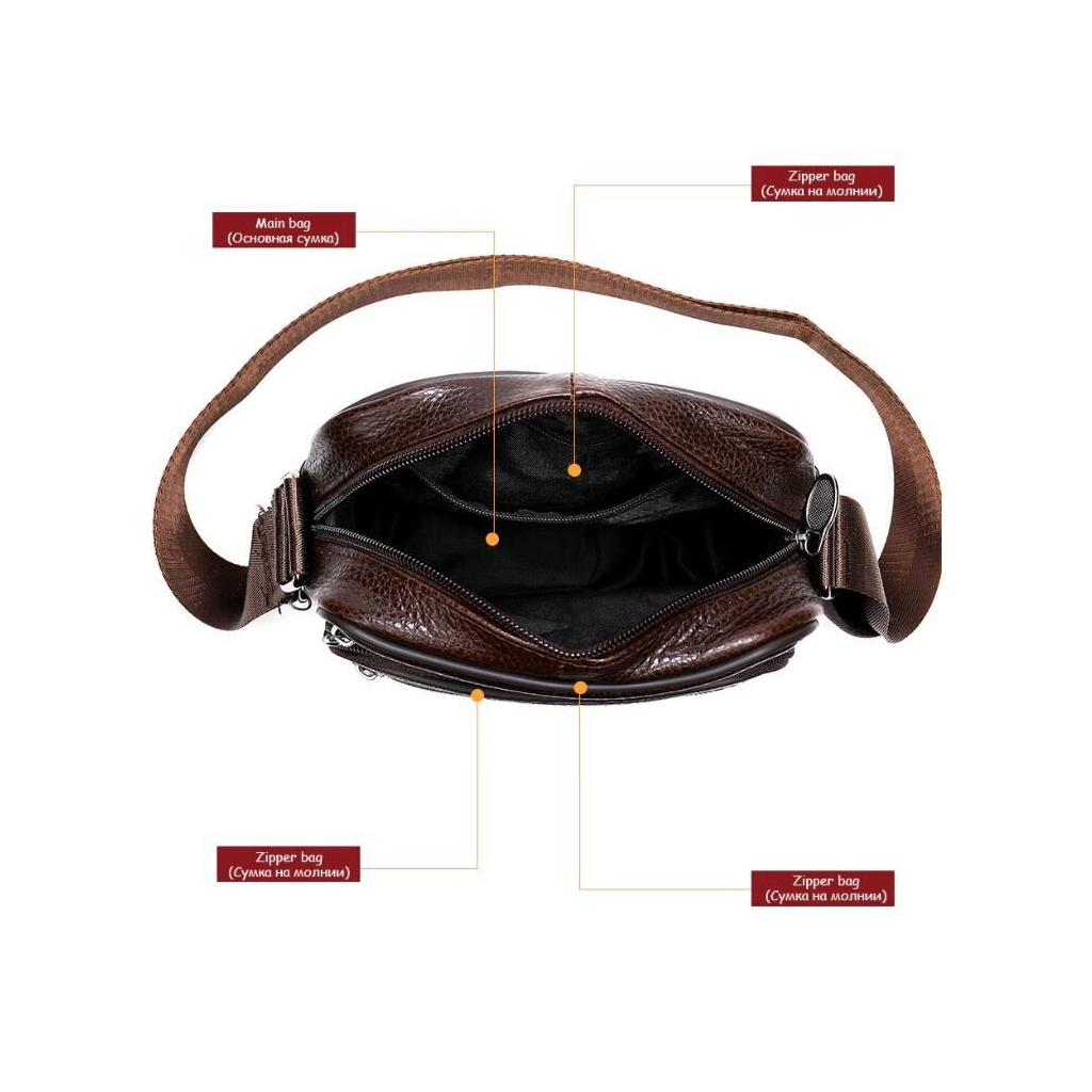 Сумка Vintage Шкіряна Коричнева (14987) - зображення 10