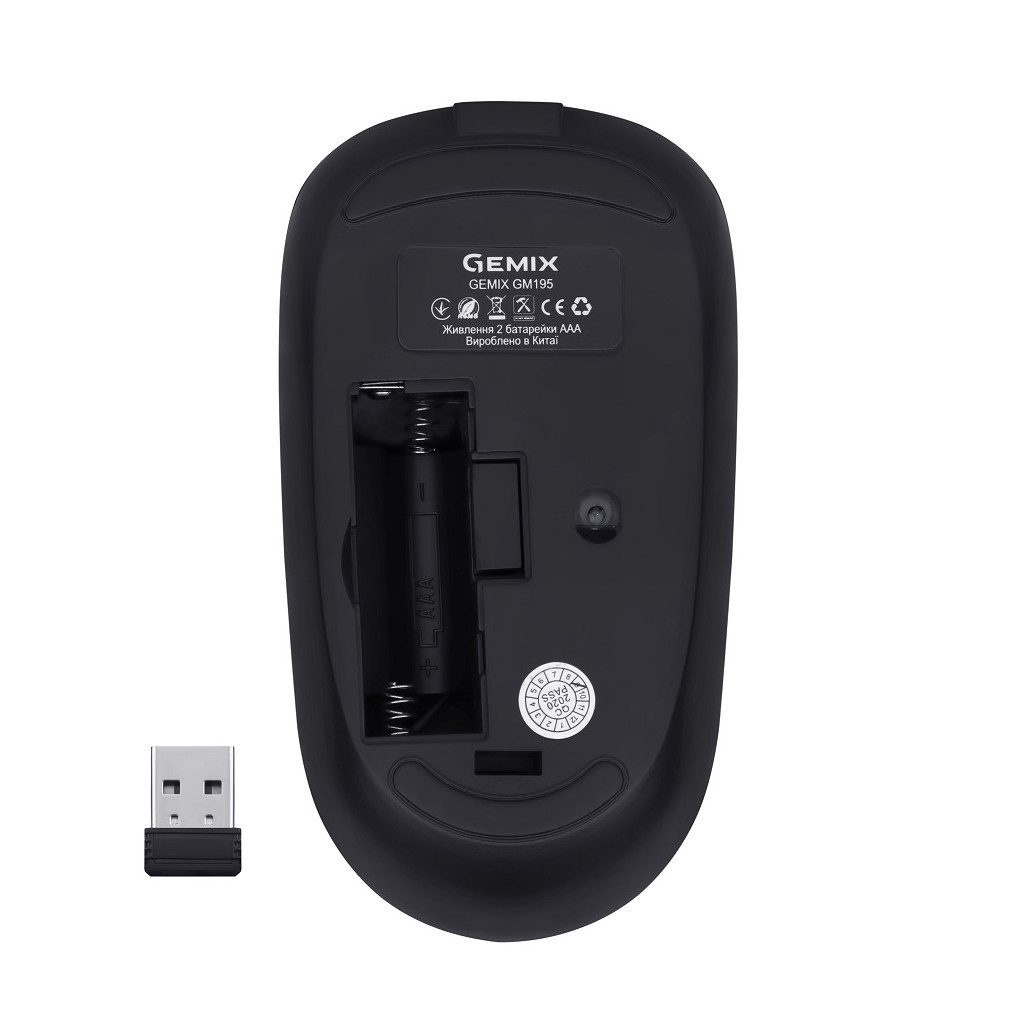 Мишка Gemix GM195 Wireless Black (GM195Bk) - зображення 5