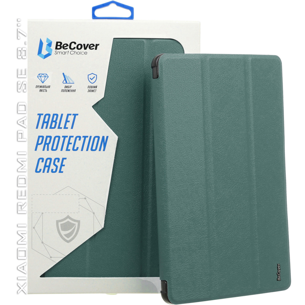 Чохол до планшета BeCover Smart Case Xiaomi Redmi Pad SE 8.7" Dark Green (711906) - зображення 7