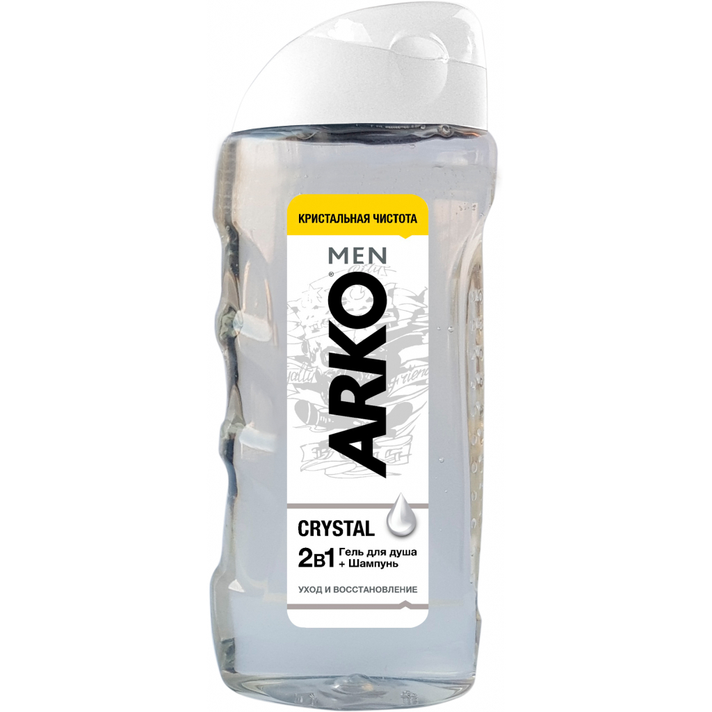 Гель для душу ARKO Men 2 in 1 Crystal 260 мл (8690506490874) - зображення 1