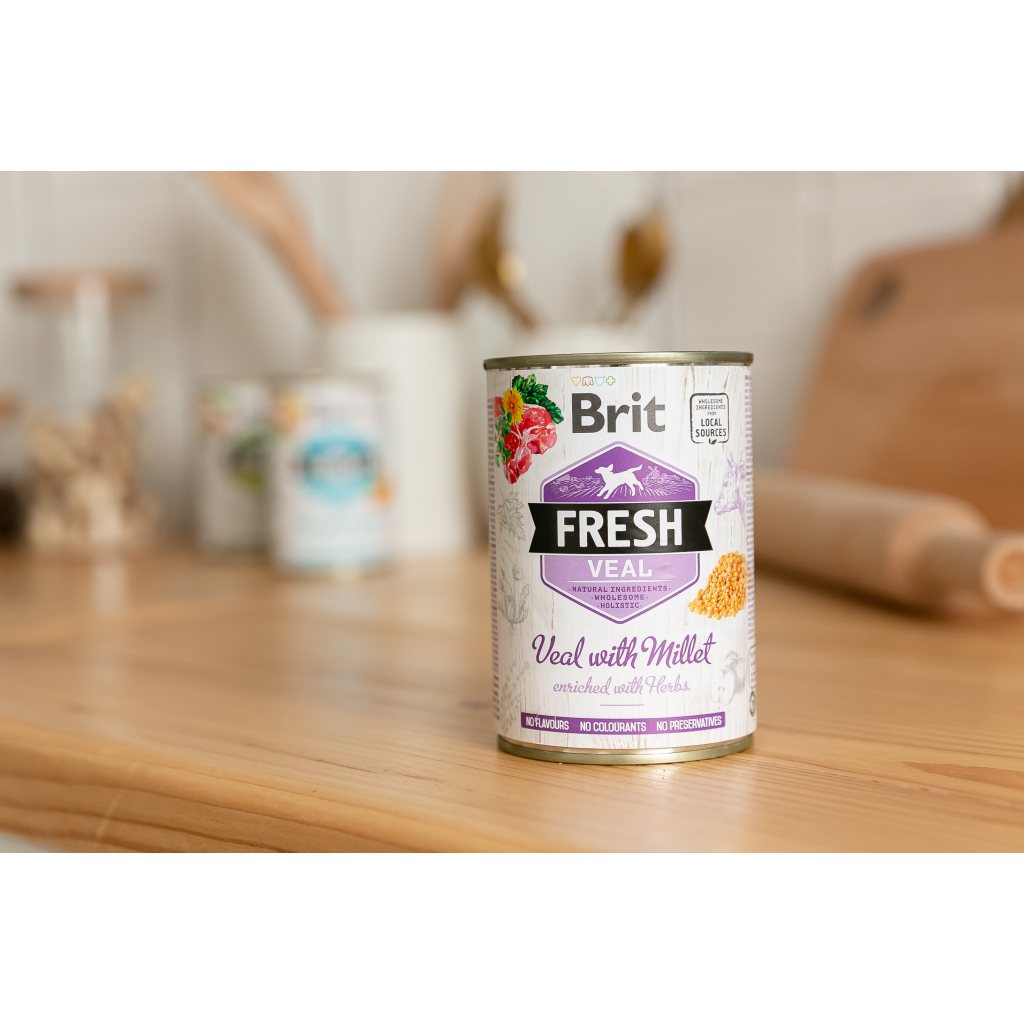 Консерви для собак Brit Fresh Veal/Millet 400 г (з телятиною та пшоном) (8595602533916) - зображення 3