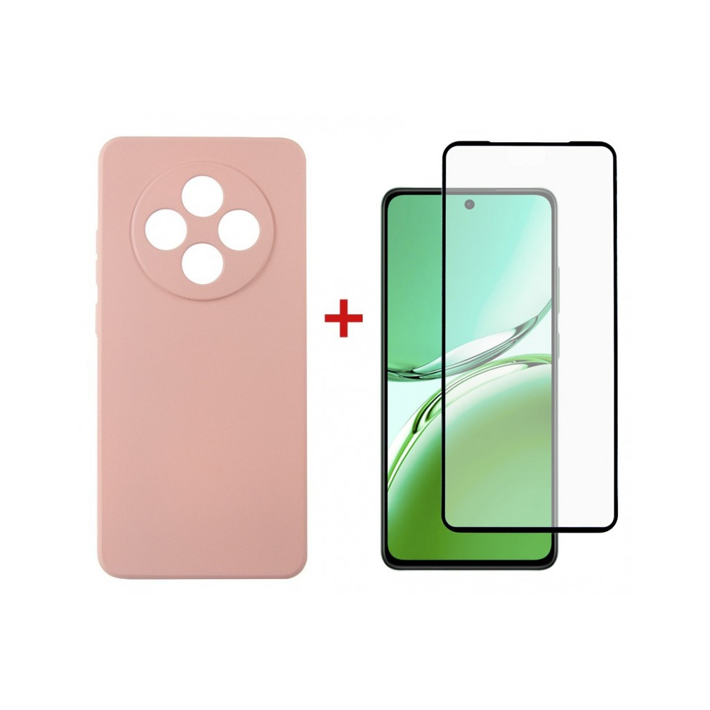 Чохол до мобільного телефона Dengos Oppo Reno 12 F/FS Soft + glass (Pink) (DG-KM-116) - зображення 1