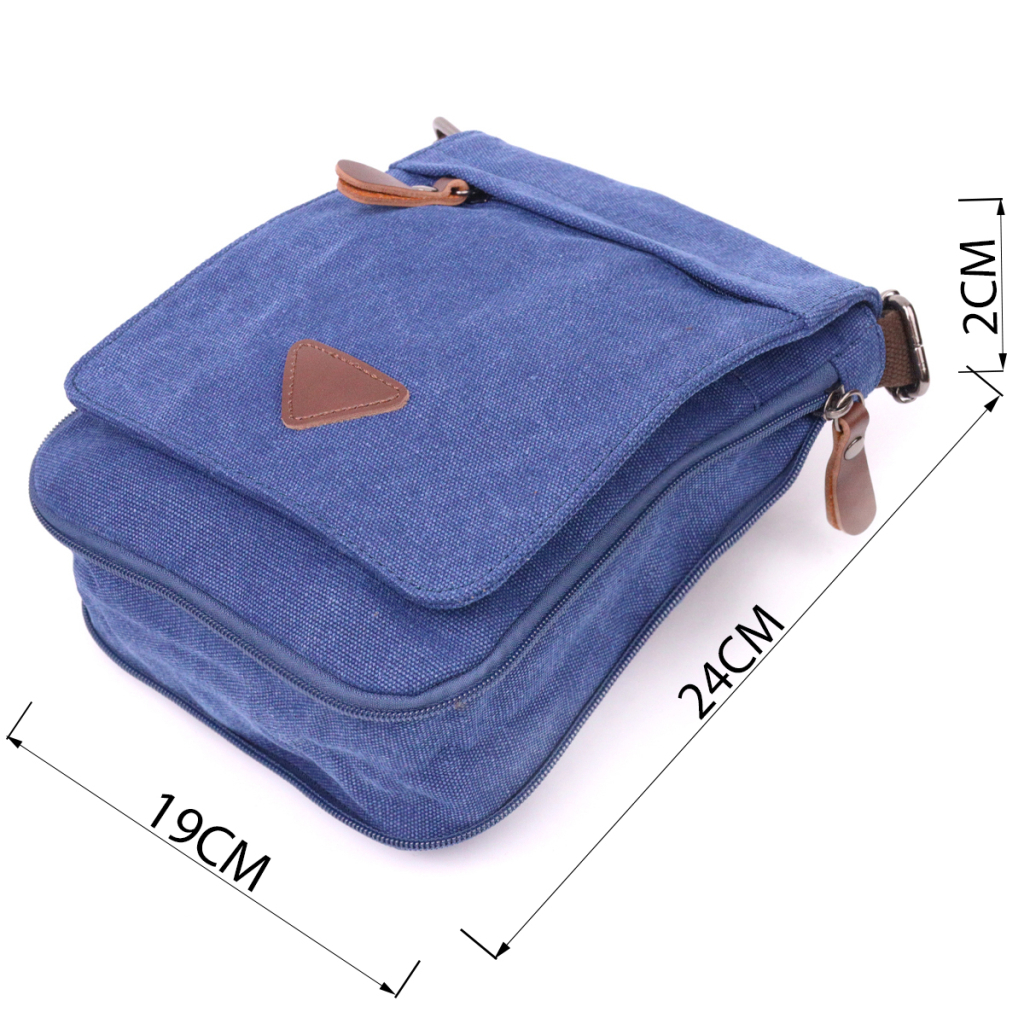 Сумка Vintage З текстилю Синя (21267) - зображення 4