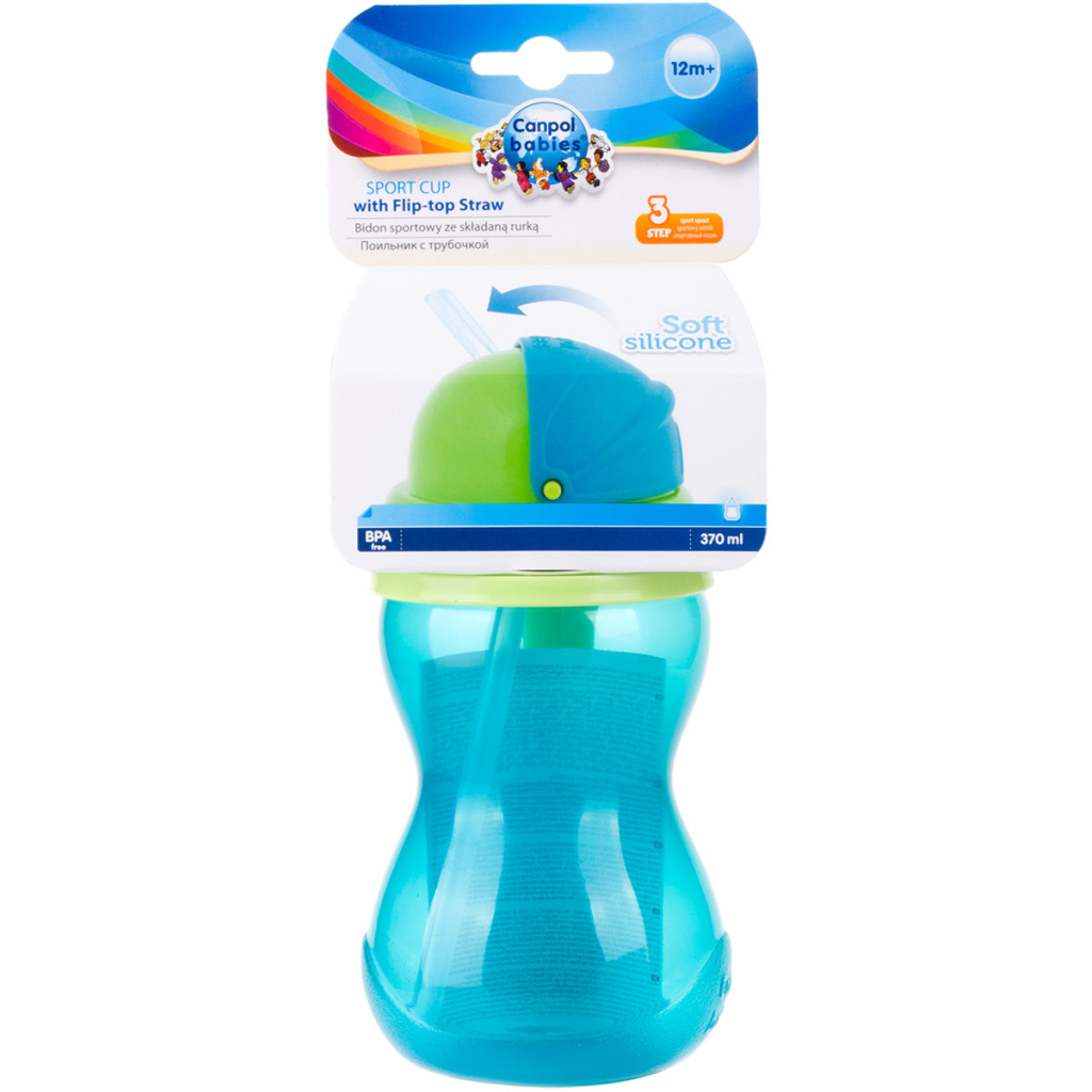 Поїльник-непроливайка Canpol babies 370 мл Блакитний (56/113_blu) - зображення 2