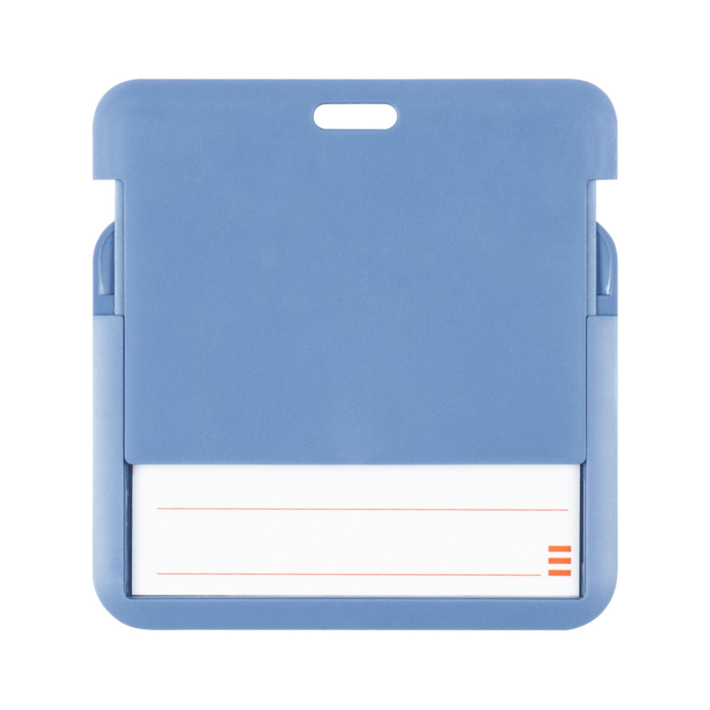 Бейдж Axent слайдер горизонтальний, 85х54мм , димчастий синій (4500H-02-A) - изображение 3