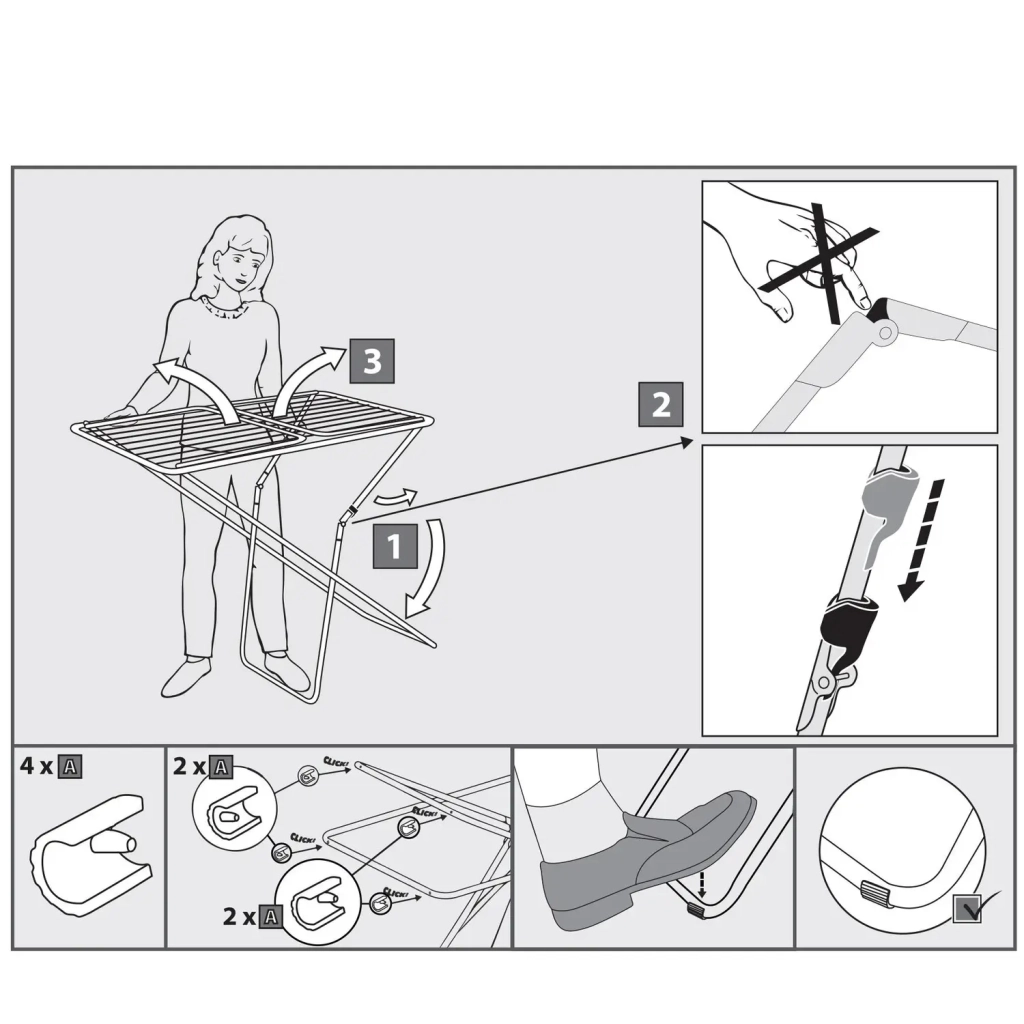 Сушарка для білизни Casa Si Kolibri 18m White Підлогова (CS42191C06D) (DAS302860) - зображення 3