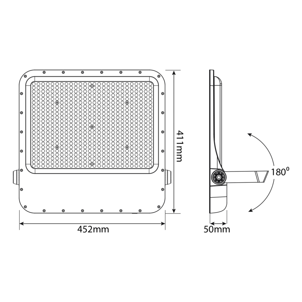 Прожектор Videx LED  PREMIUM F2 400W 5000K 220V (VL-F2-4005G) - зображення 6