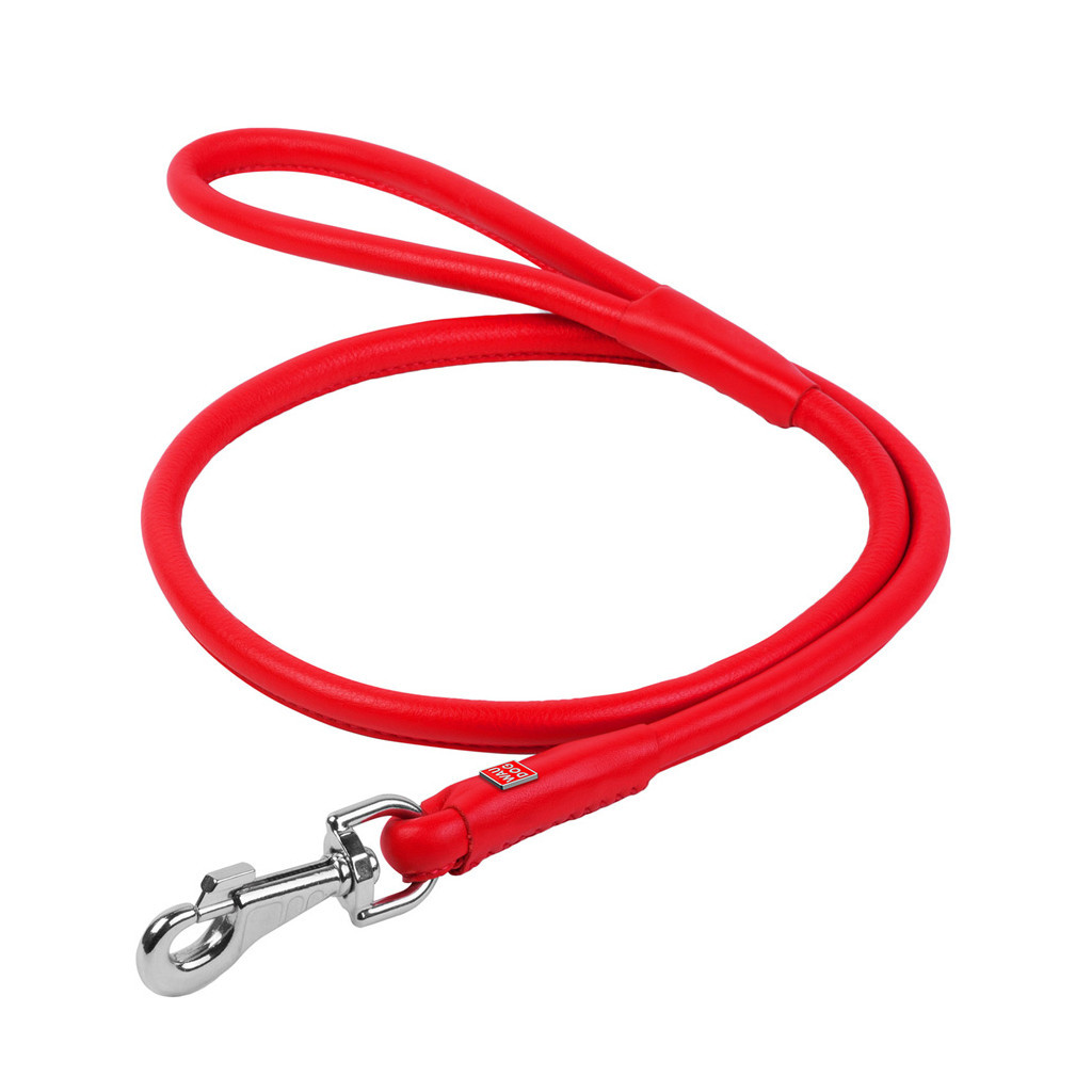 Повідець для собак WAUDOG Glamour круглий L d 13 мм Д 122 см червоний (33793) - зображення 1