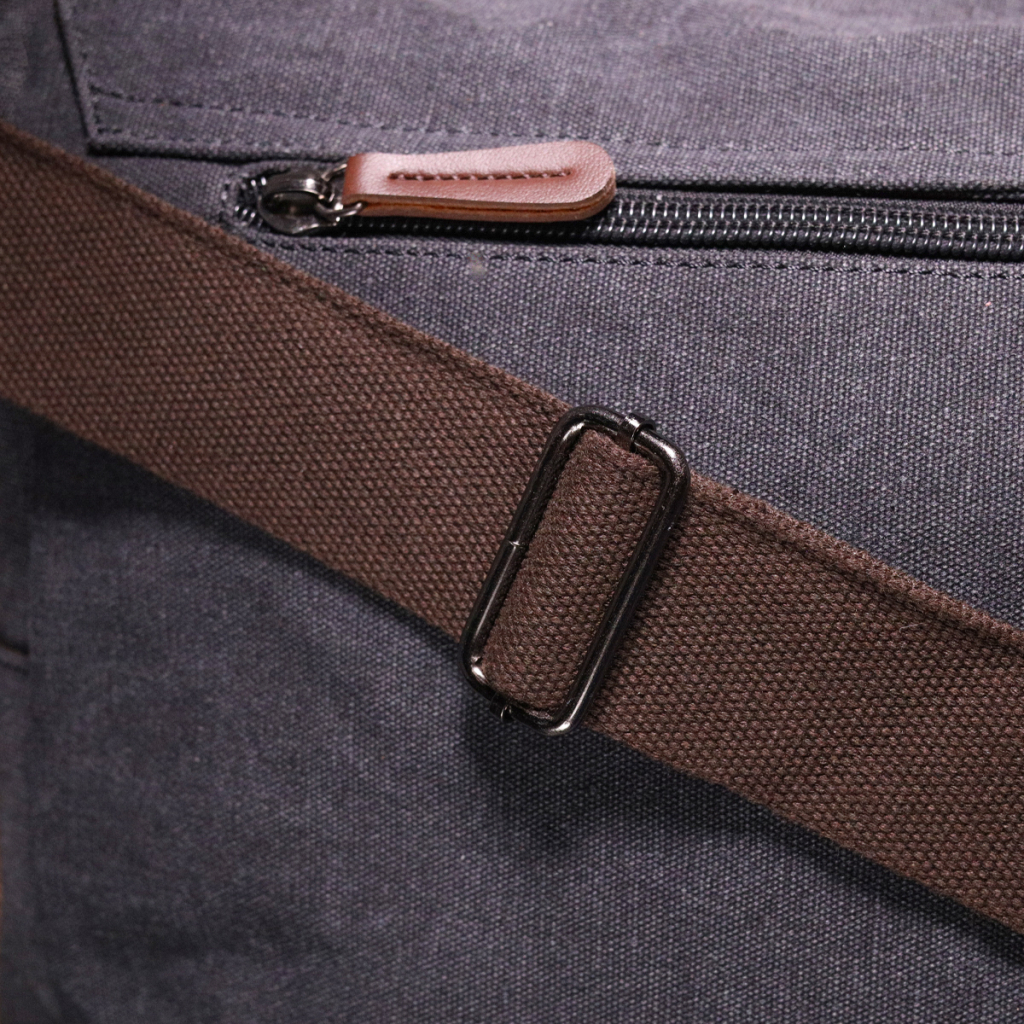 Сумка Vintage З клапаном текстильна Чорна (21240) - зображення 9