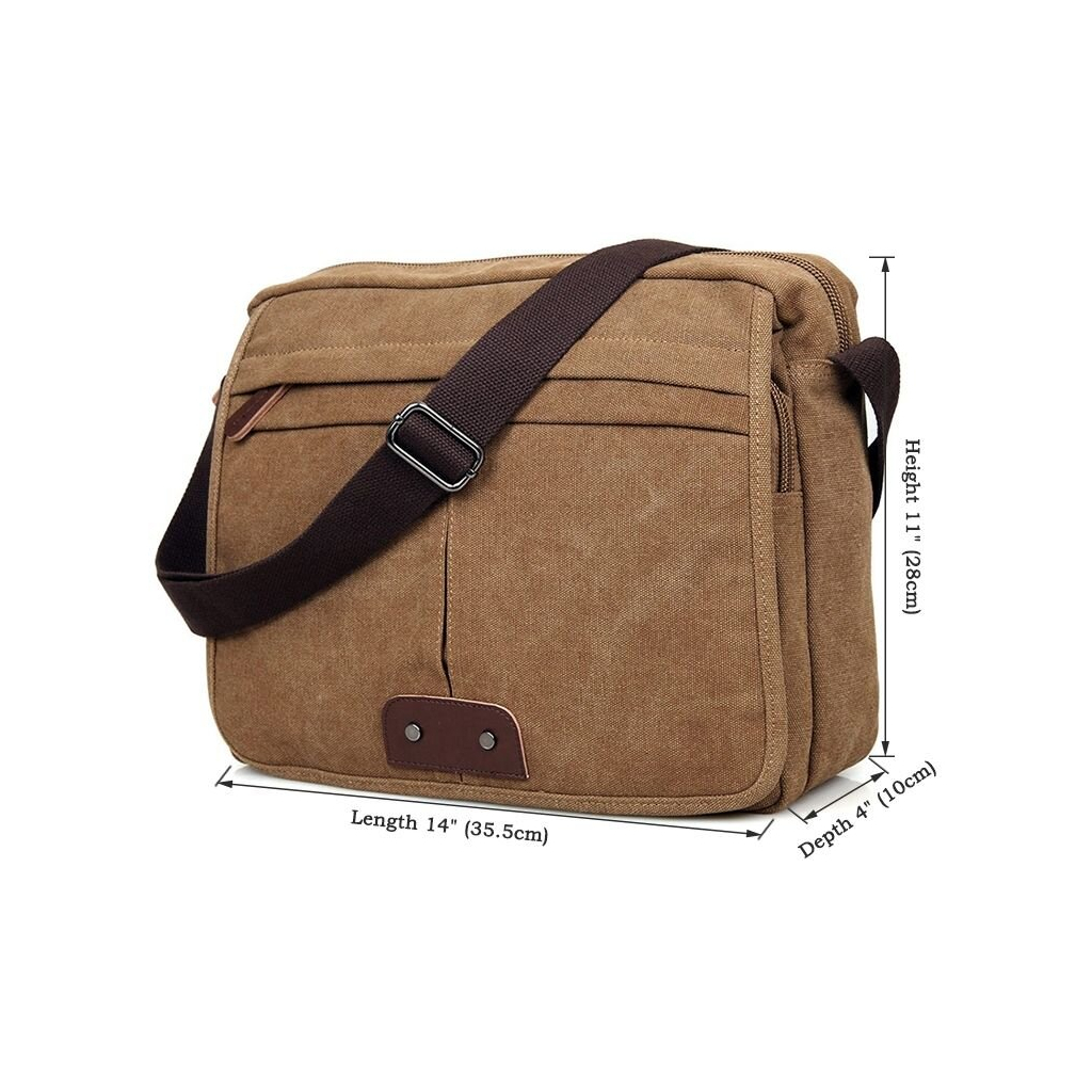 Сумка Vintage Текстильна Коричнева (14445) - зображення 7