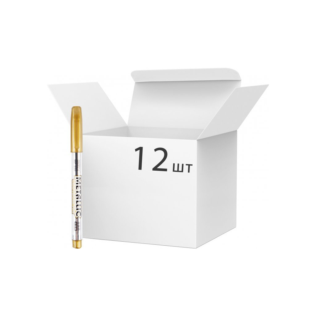 Маркер Baoke 1.5 мм golden Metallic 12 шт (MARK-PER-BAO550GO-12) - зображення 2