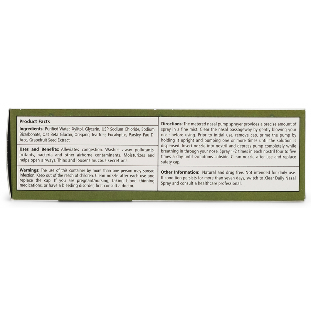 Мінерали Xlear Порятунок назальний спрей з ксилітом та ефірн. оліями 45 мл (700596010093) - изображение 3