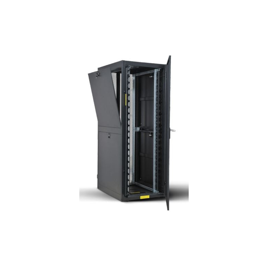 Шафа напольна Kingda 42U 19" 600x1000, RAL9004, перф. двері, розібрана (KD-002-6042M) - зображення 2