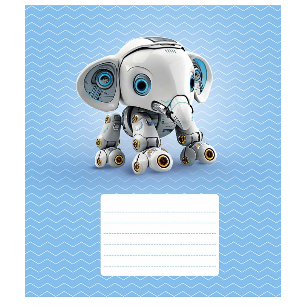 Зошит Школярик Robot animals 12 аркушів лінія (012-3331L) - зображення 2