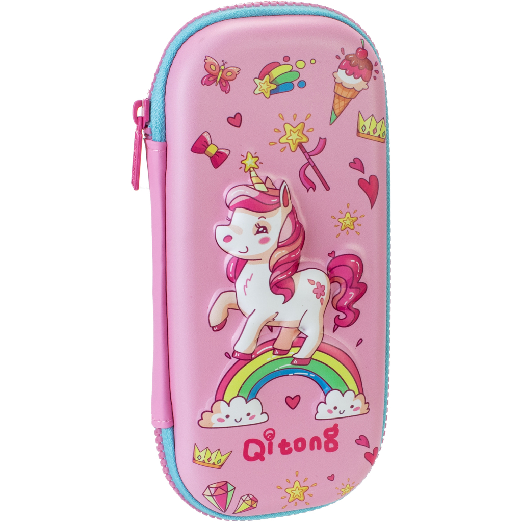 Пенал Cool For School 1 відділення з органайзером рожевий (QT-5770-Pink) - зображення 1