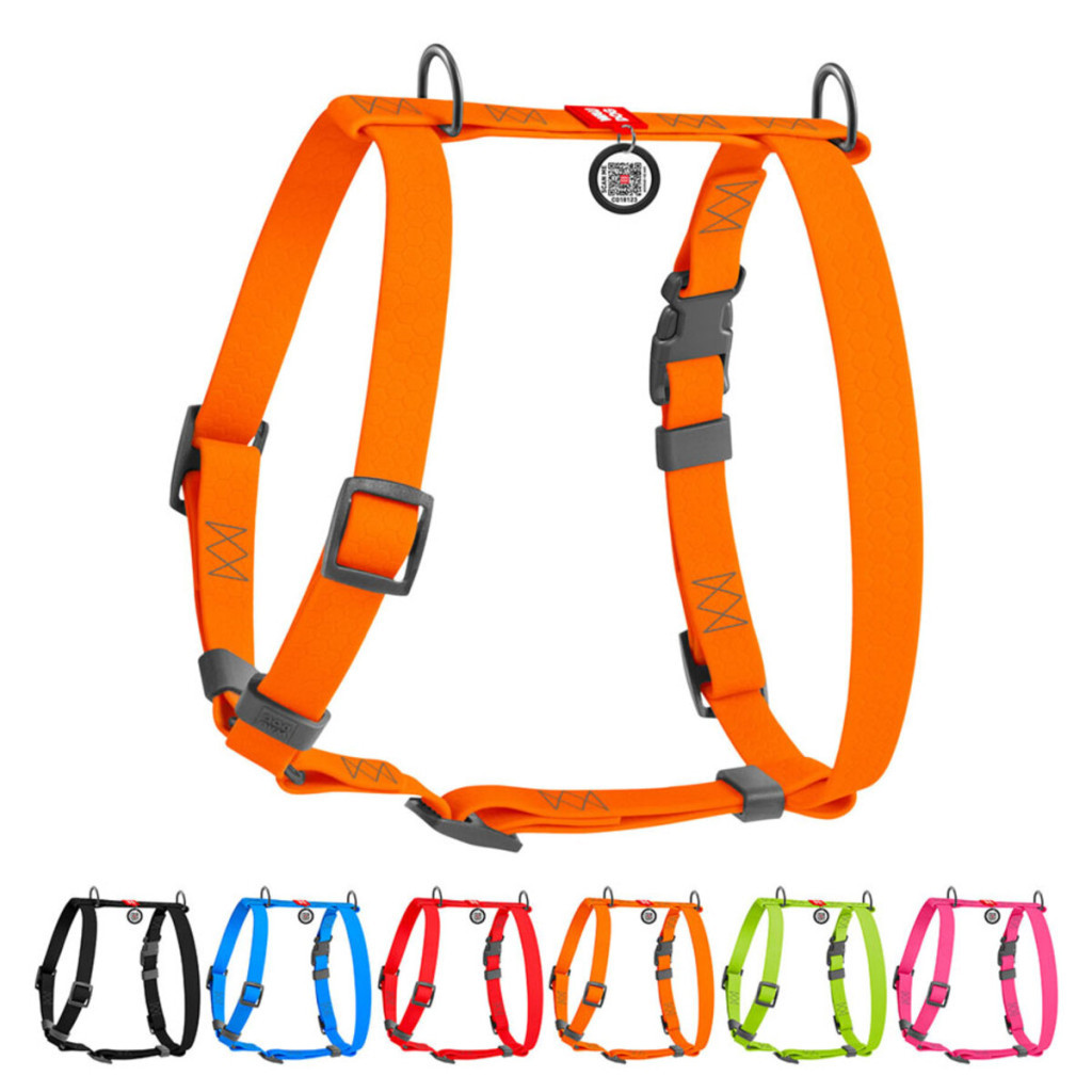 Шлея для собак WAUDOG Waterproof анатомічна Н-подібна S помаранчева (32944) - зображення 2