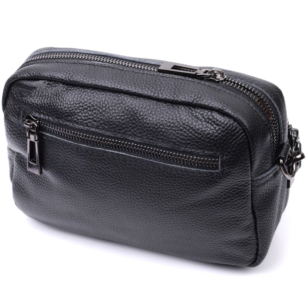 Сумка Vintage З натуральної шкіри Чорна (22634) - зображення 2