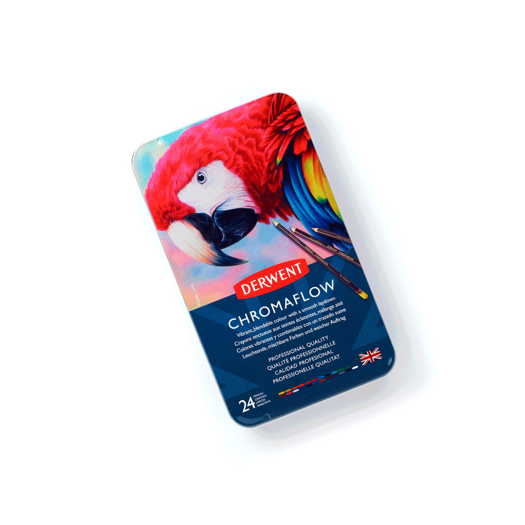 Олівці кольорові Derwent Chromaflow 24 кол. у металевому пеналі (5028252616133) - изображение 8