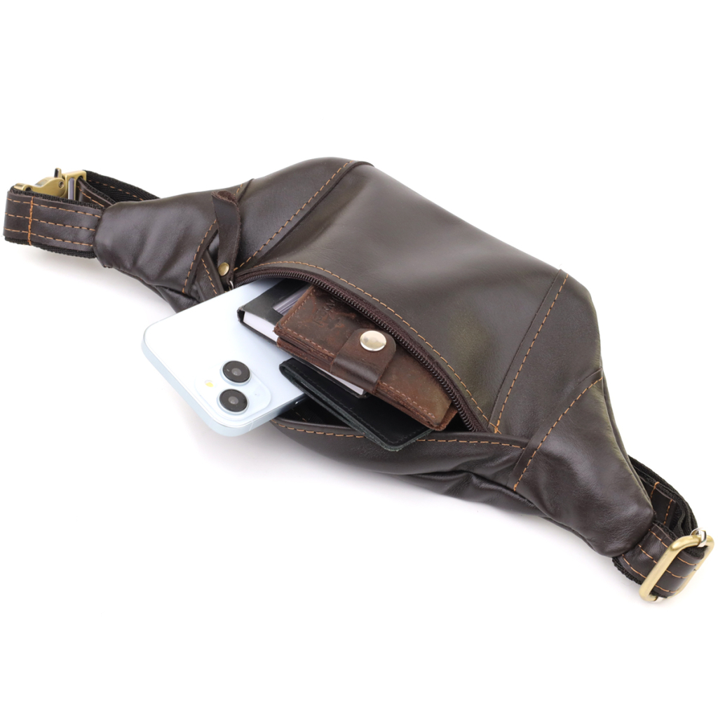 Сумка Shvigel З натуральної шкіри Коричнева (23126) - зображення 7