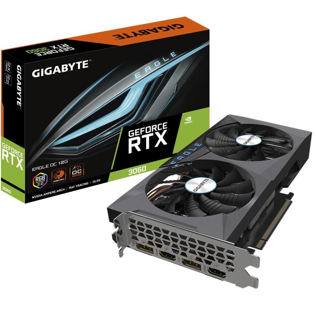 Відеокарта GIGABYTE GeForce RTX3060 12Gb EAGLE OC (GV-N3060EAGLE OC-12GD) - зображення 1