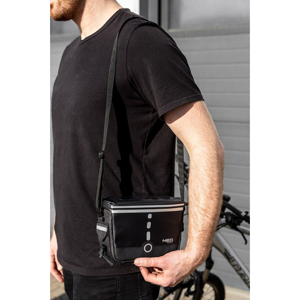 Велосумка на кермо Neo Tools 600D 23х12х 7 см Black (91-009) - зображення 7