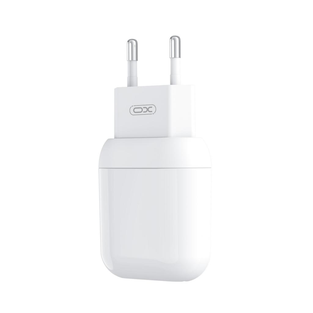 Зарядний пристрій XO 2xUSB 2.4A + cable USB to USB-C white (L78-TC-WH) - зображення 2