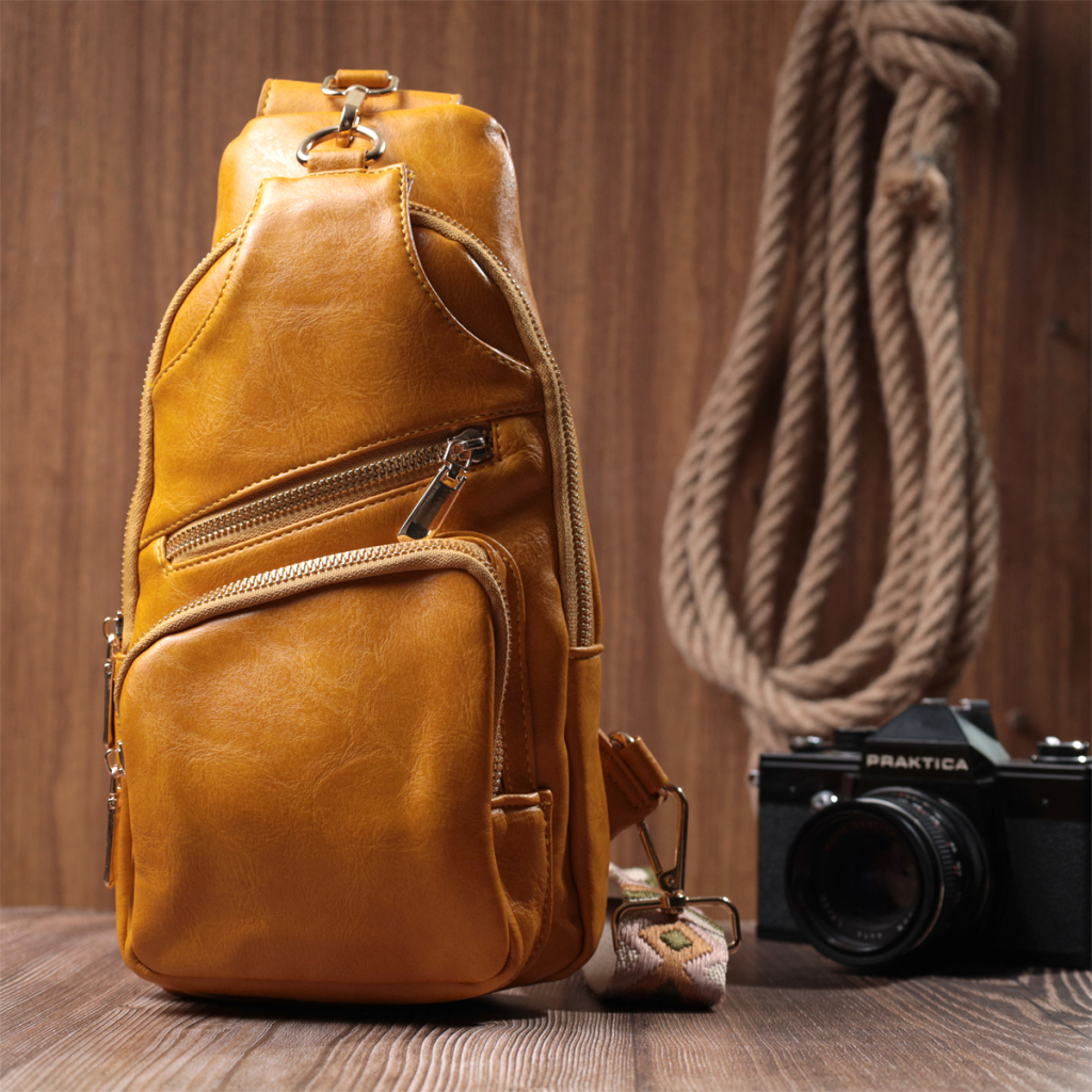 Сумка Vintage З екошкіри Жовта (22753) - зображення 9